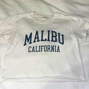 Brandy Melville Malibu California cropped t-shirt
